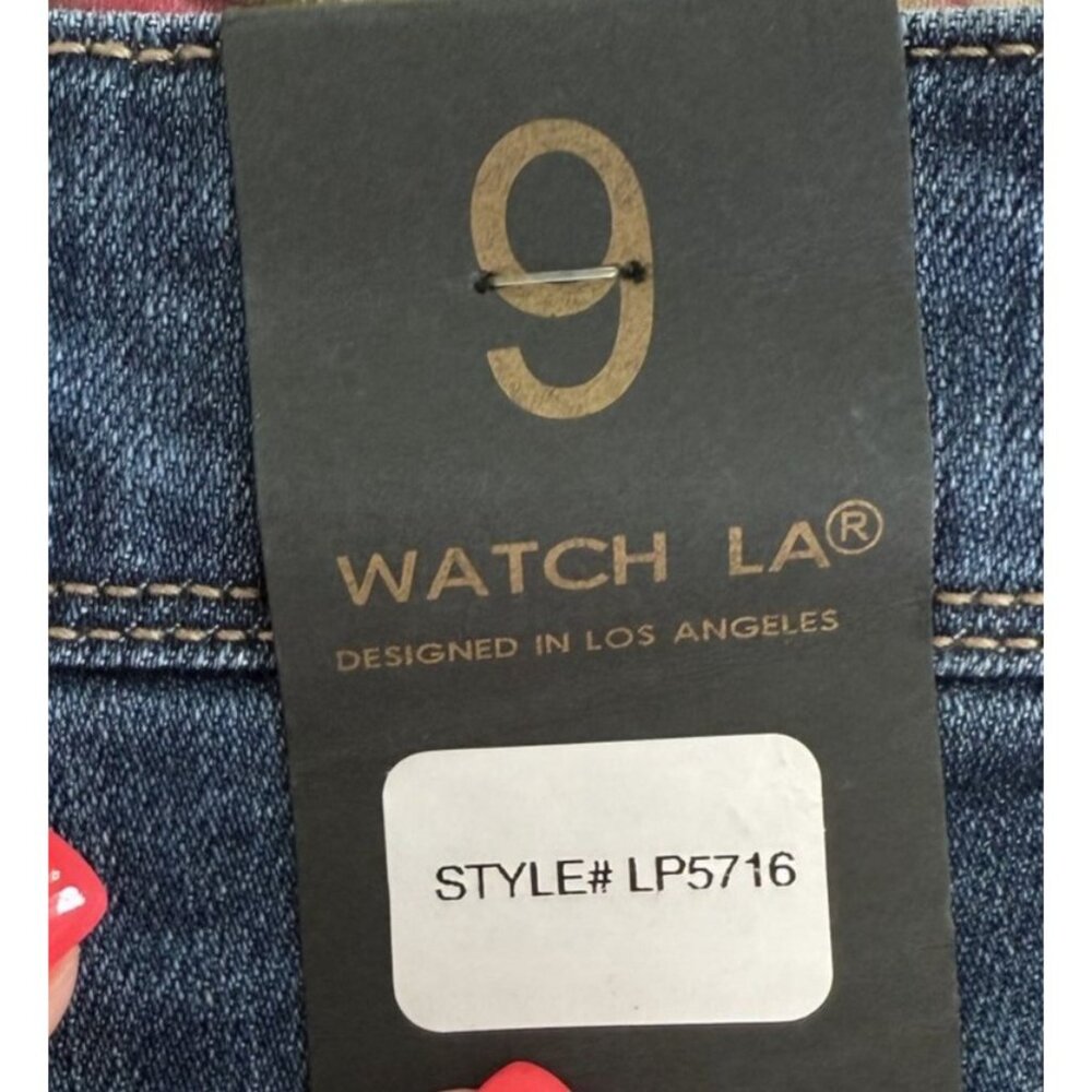 Watch LA Junior/Womens Blue Button-Fly Flare Jeans Size 9 Premium Denim NWT - Picture 5 of 8